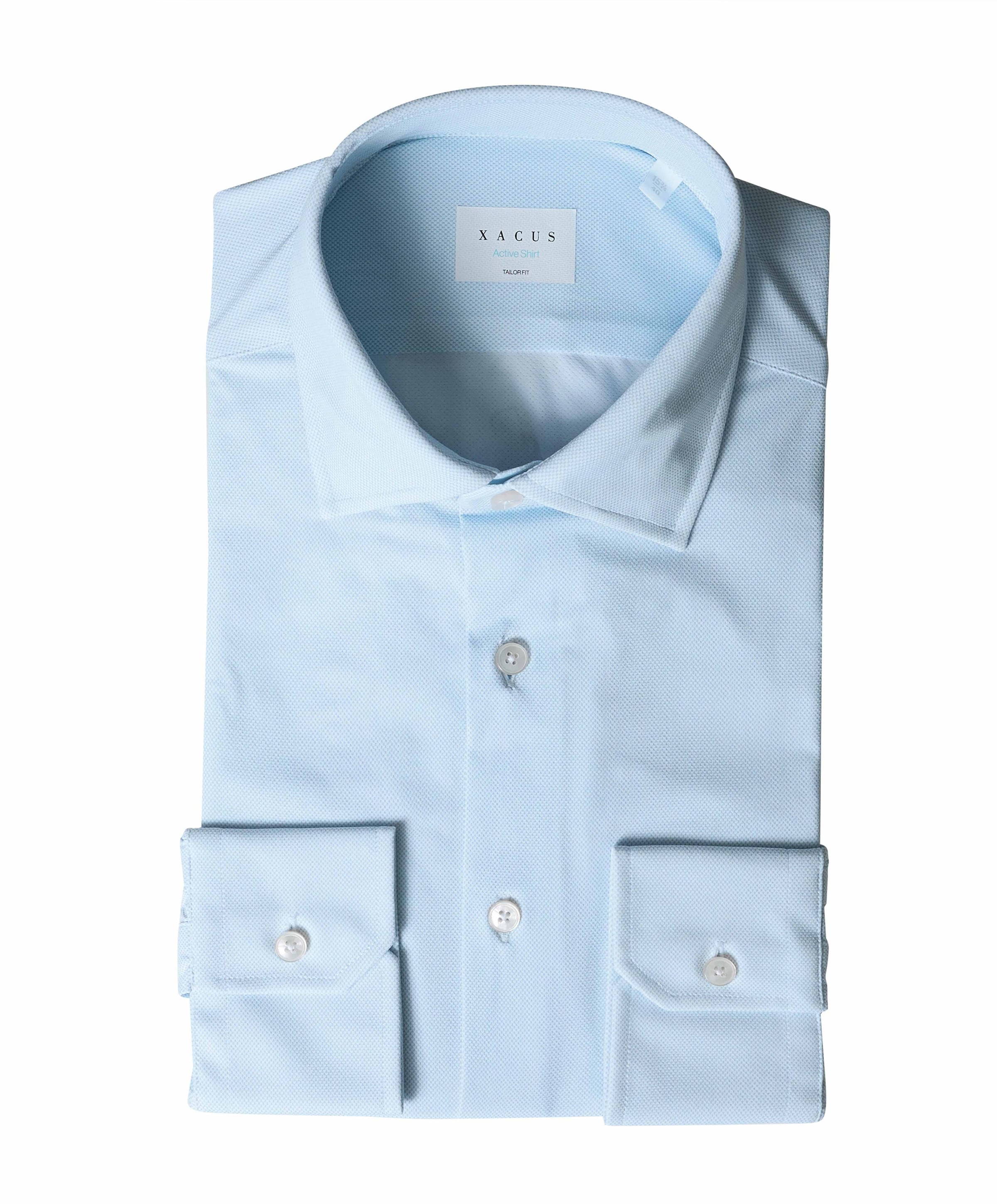 Xacus Overhemd lange mouw blauw