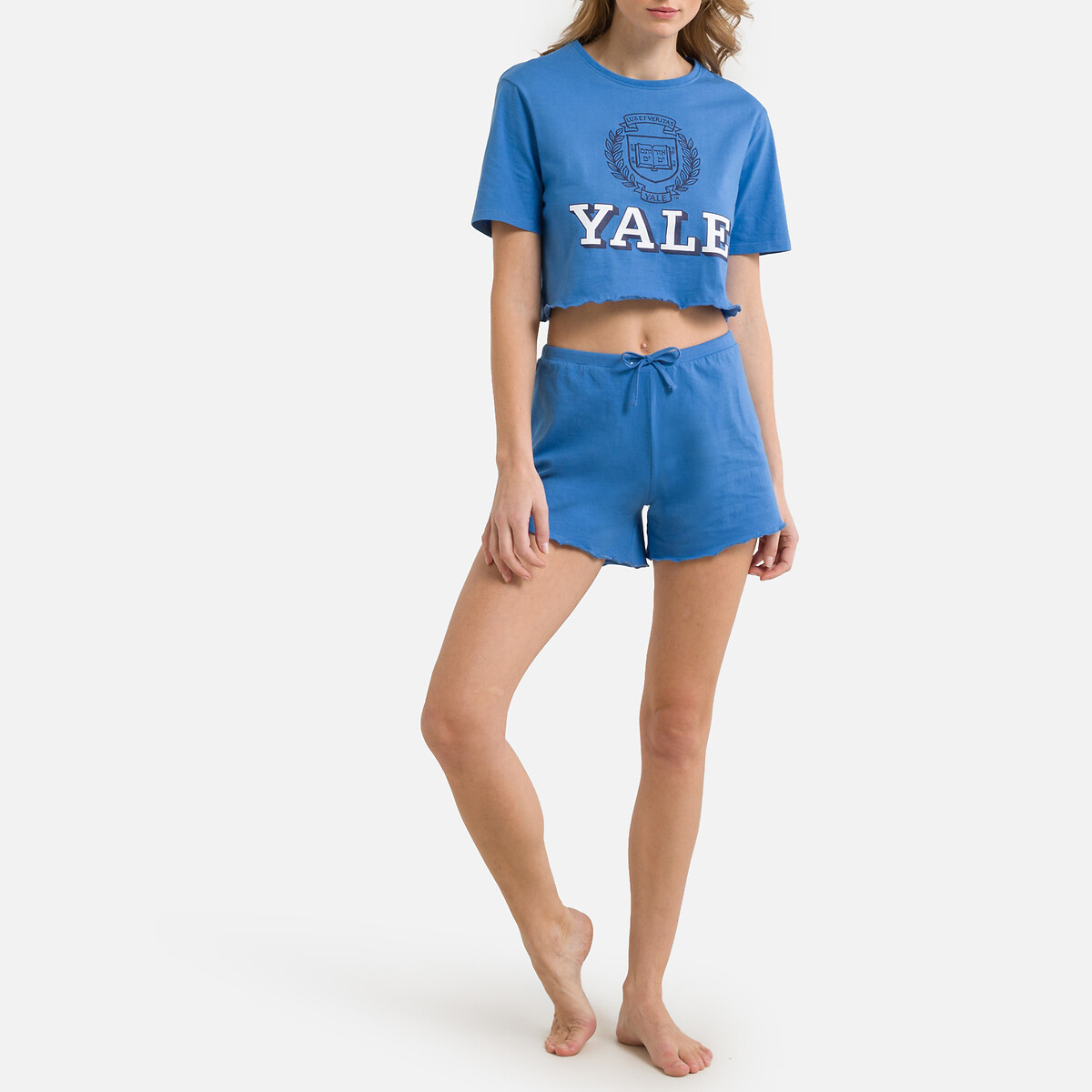 YALE<br>Shorts de pijama de algodão Yale