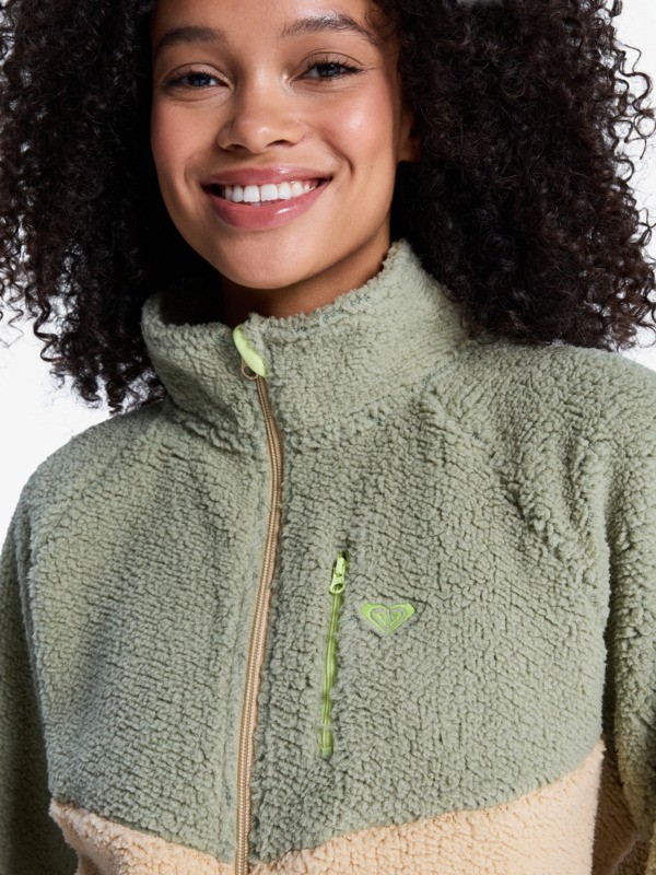 Boundless Spirit Veste sherpa Vert Femme