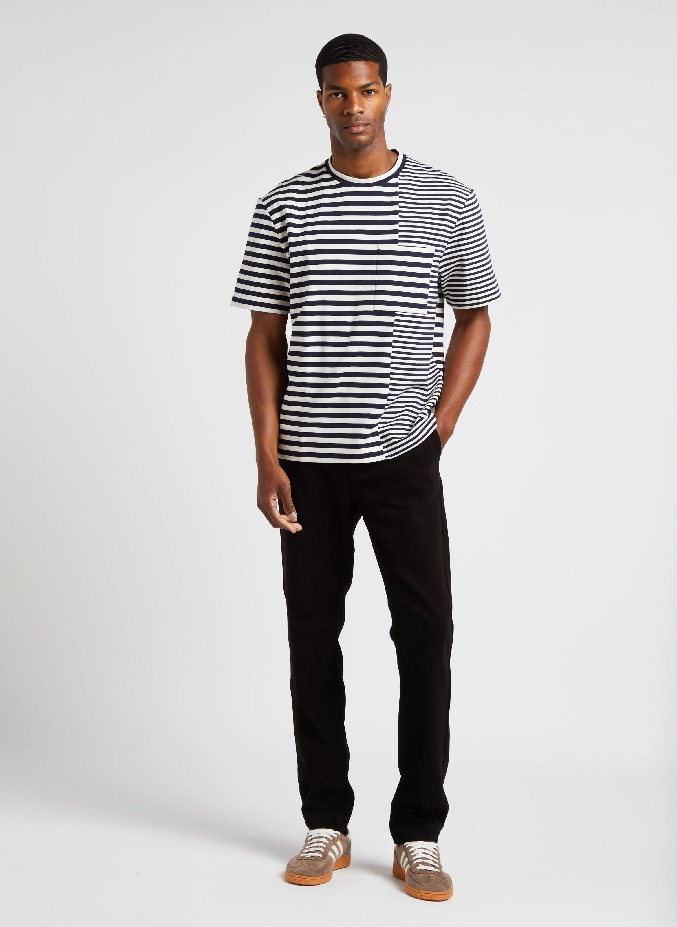 Pantalon slim velours | Noir