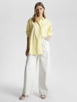 Camisa oversized listrada Tommy Icons