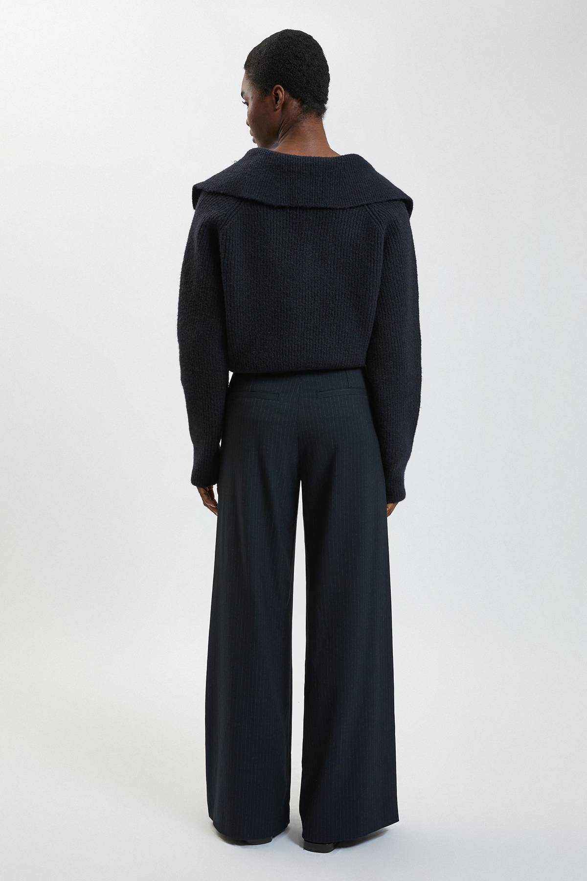 KarenMillen Pantalon Tailleur À Jambes Larges À Fines Rayures