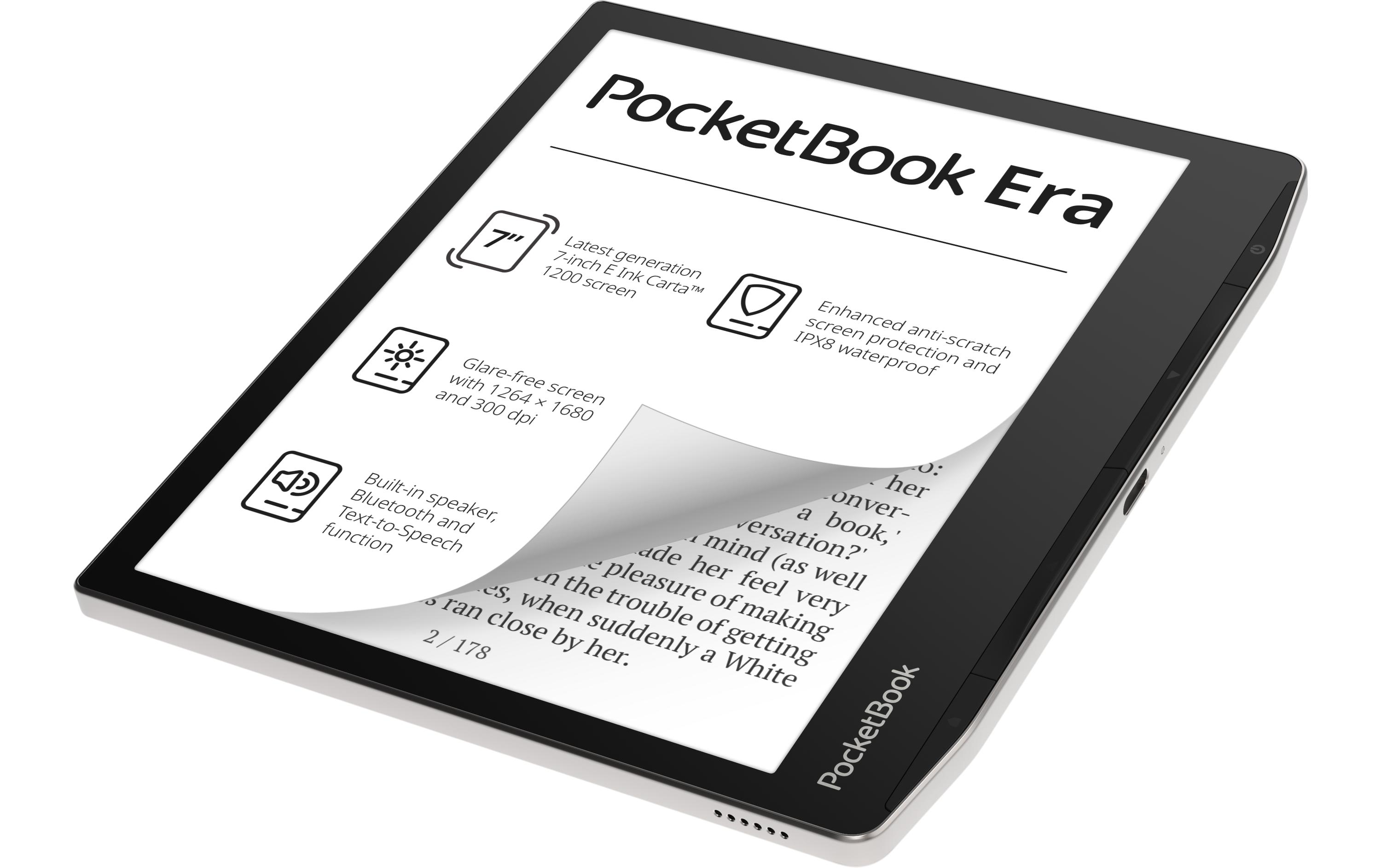 E-Book Reader Era 16 GB Stardust Silver<br>7 Zoll E-Book Reader mit 16 GB Speicher und E-Ink Carta 1200 Bildschirmtechnologie