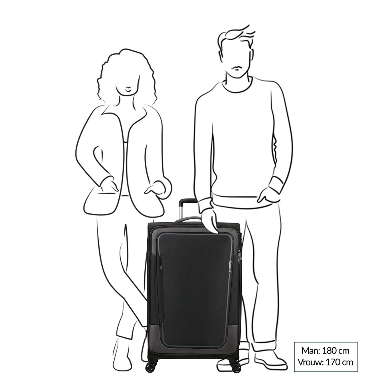 American Tourister Pulsonic Spinner 81 cm EXP Asphalt Black