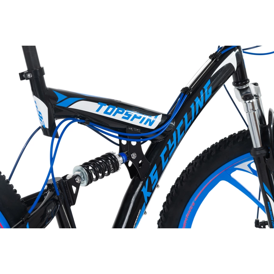 KS Cycling Mountainbike Fully 26 Zoll Topspin schwarz-blau