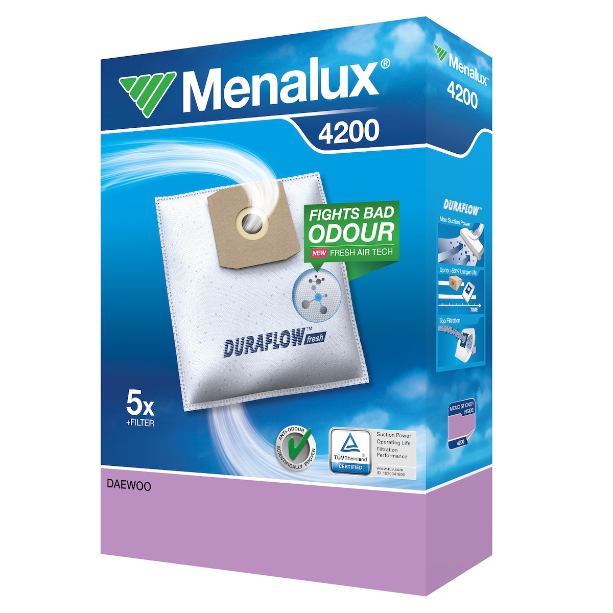 Menalux støvsugerposer 4200 til Alaska, Daewoo, Far, Sharp og NEC