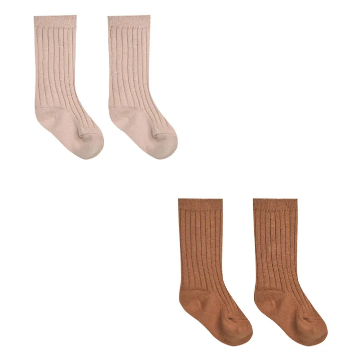 Quincy Mae Lot 2 Chaussettes | Argile