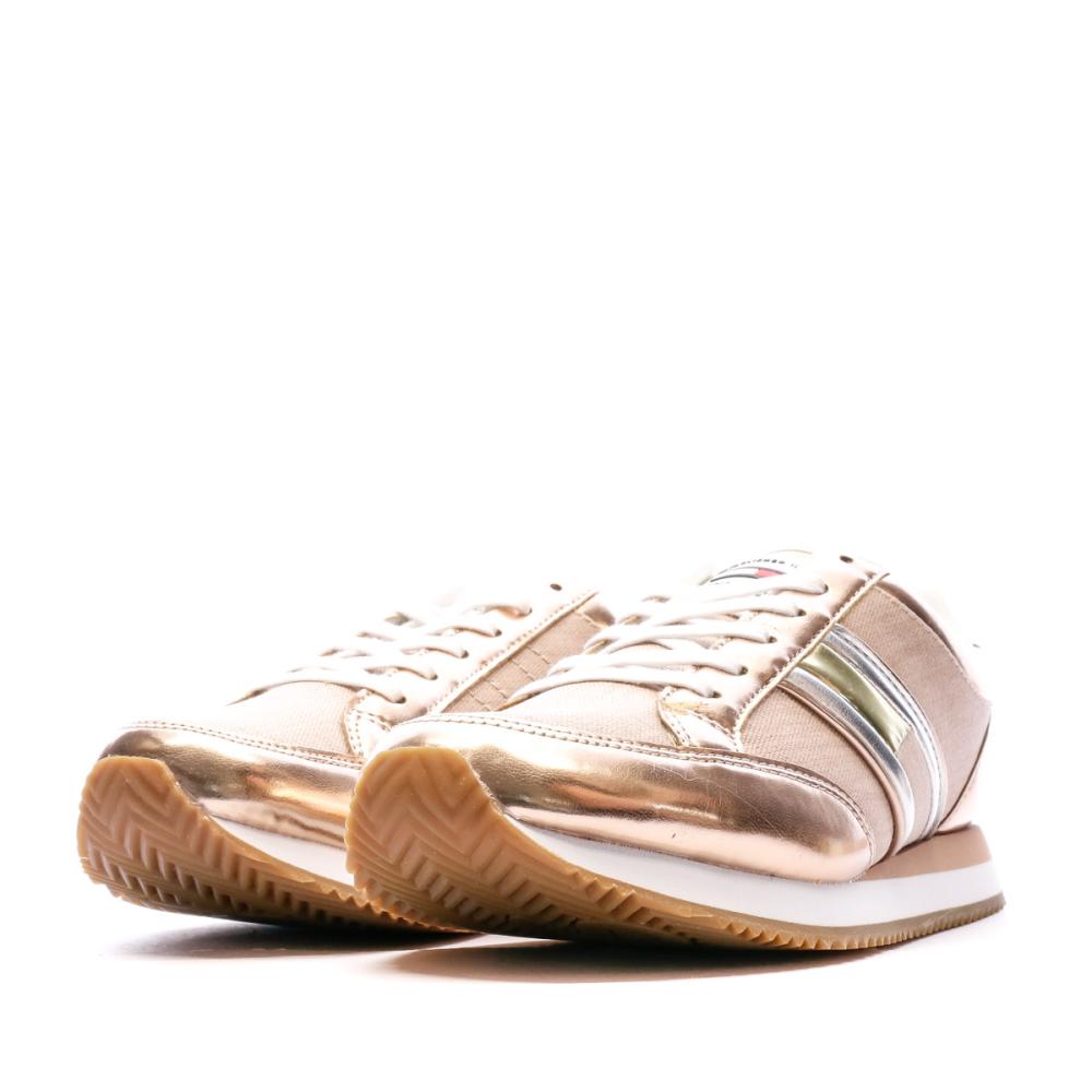 Tommy Hilfiger Baskets Rose Gold Femme Tommy Hilfiger Casual Retro