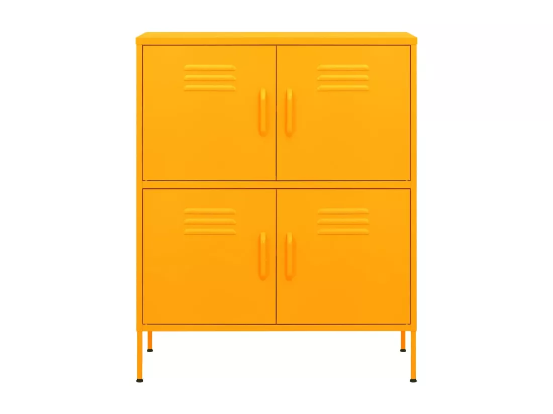 Armoire de rangement Jaune moutarde 80x35x101,5 cm Acier