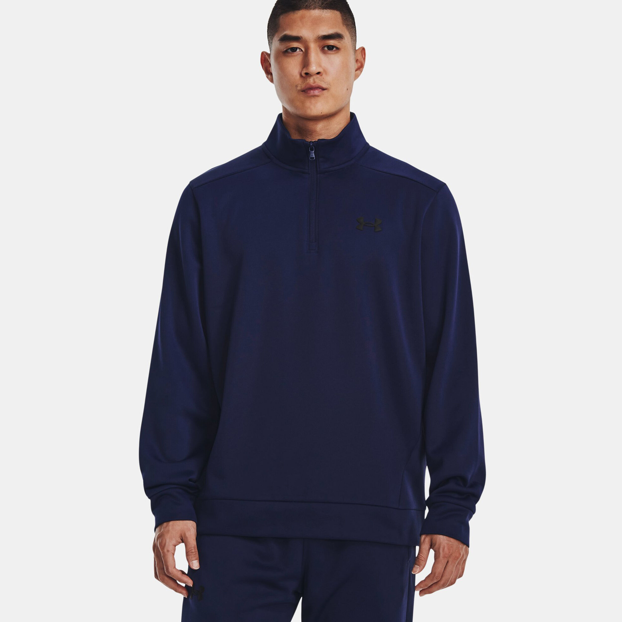 Under Armour Quarter Half-Zip Haut Manches Longues Hommes - Bleu Foncé