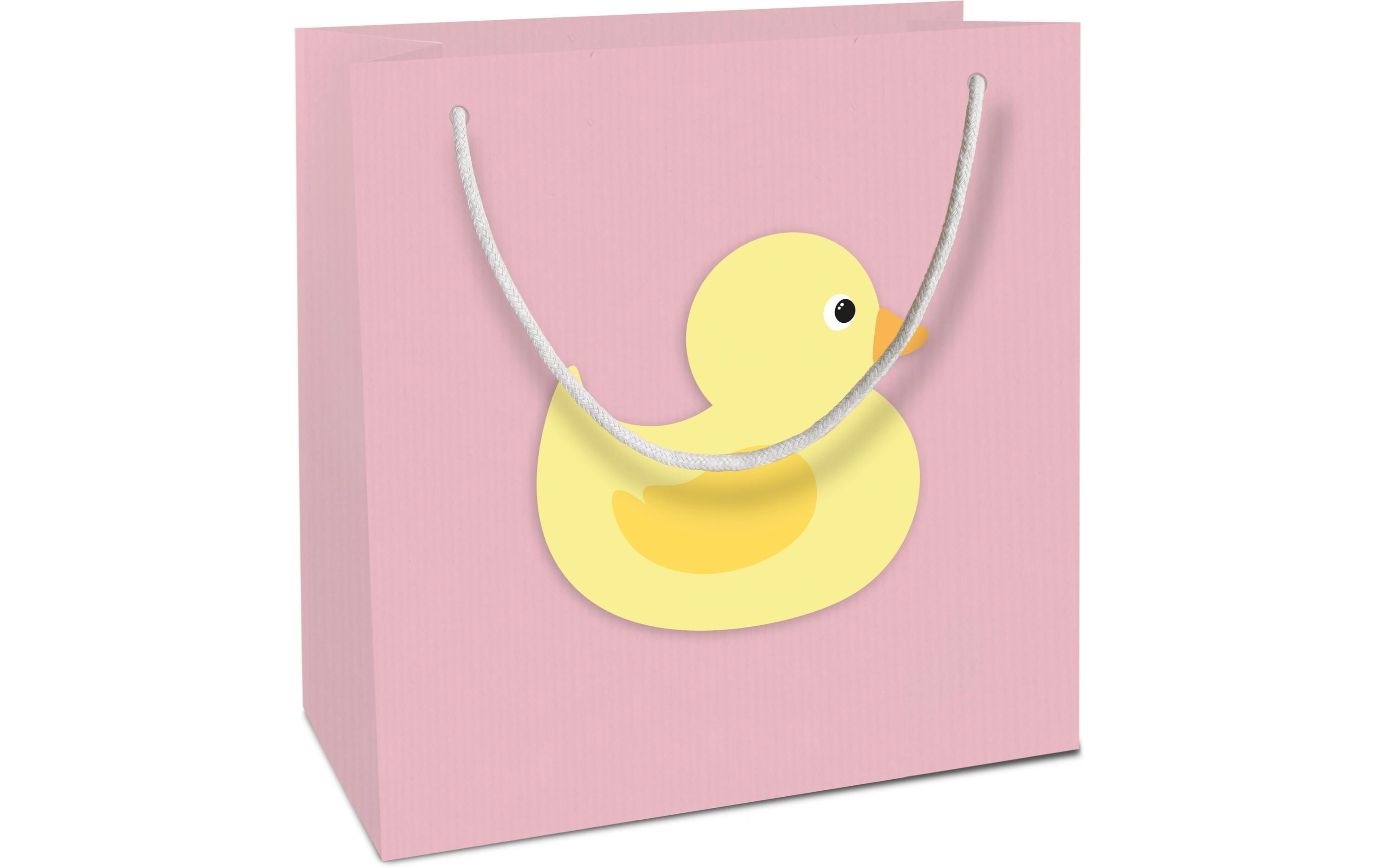 Geschenktasche Ente Baby Rosa, 18 x 21 x 8 cmGeschenktüte