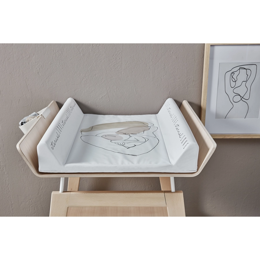 Rotho Wickelauflage Keil Motiv Line-Art Eternal Love 70 x 50 x 10 cm