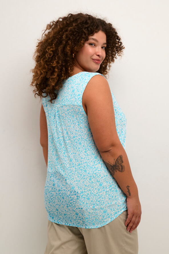Kaffe Curve KCami Top Printed Blue atoll petit fleur