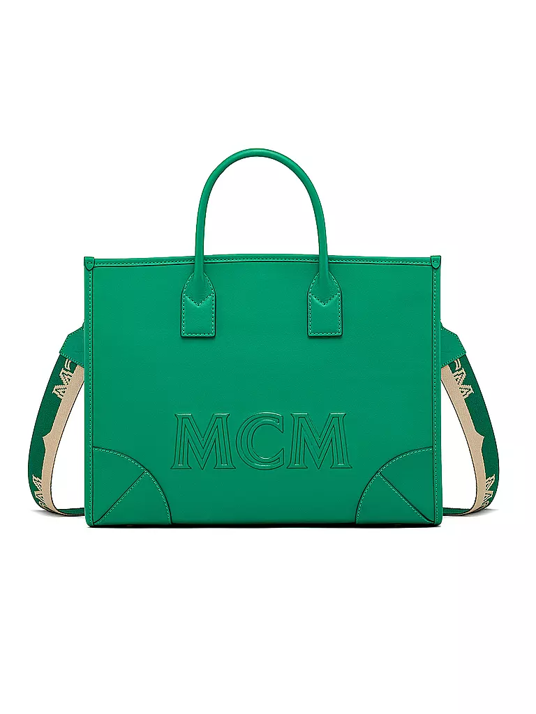 MCM Ledertasche - Tote Bag MÜNCHEN grün
