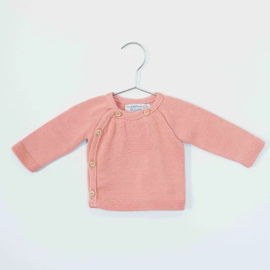 Petits chats Brassière en tricot   Rose        de               La Manufacture de Layette