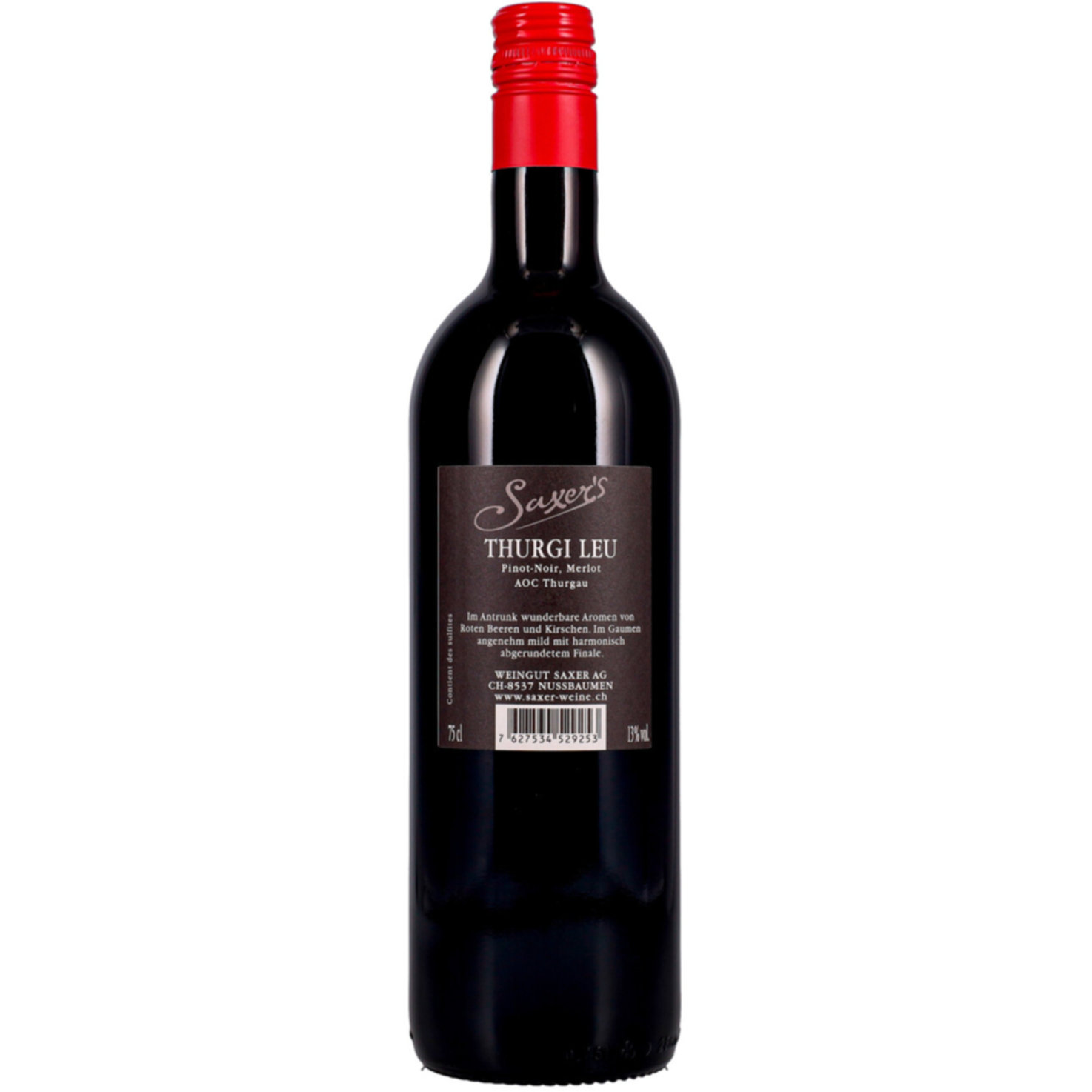 Thurgau AOC Cuvée Vin Rouge Weingut Saxer -75cl