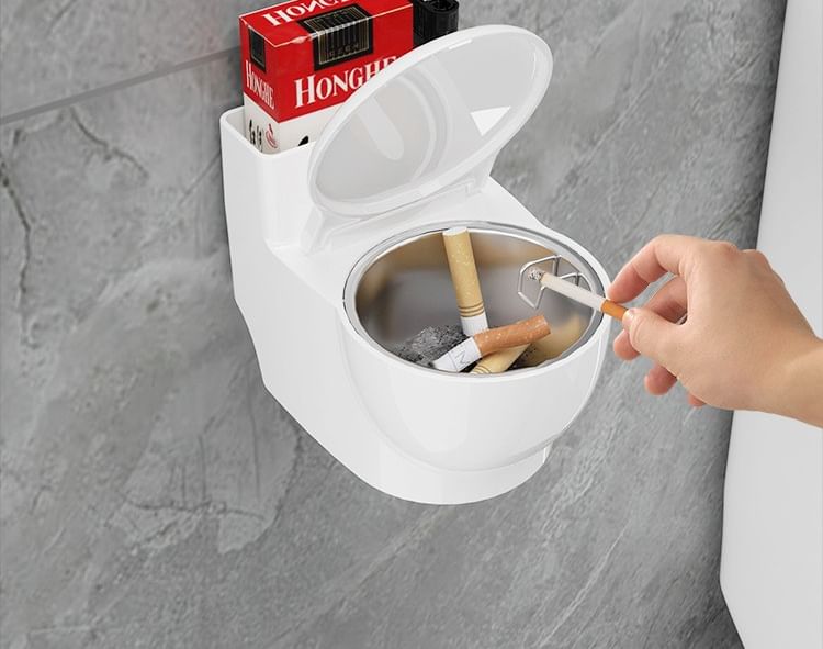 Miumi - Toiletpot Design RVS Kunststof Asbak