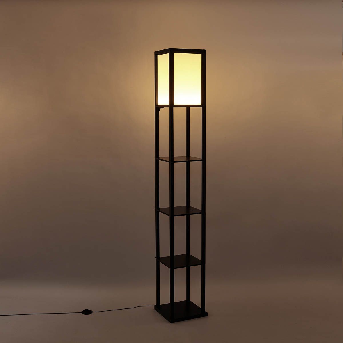 Design vloerlamp zwart met wit incl. LED - Nea