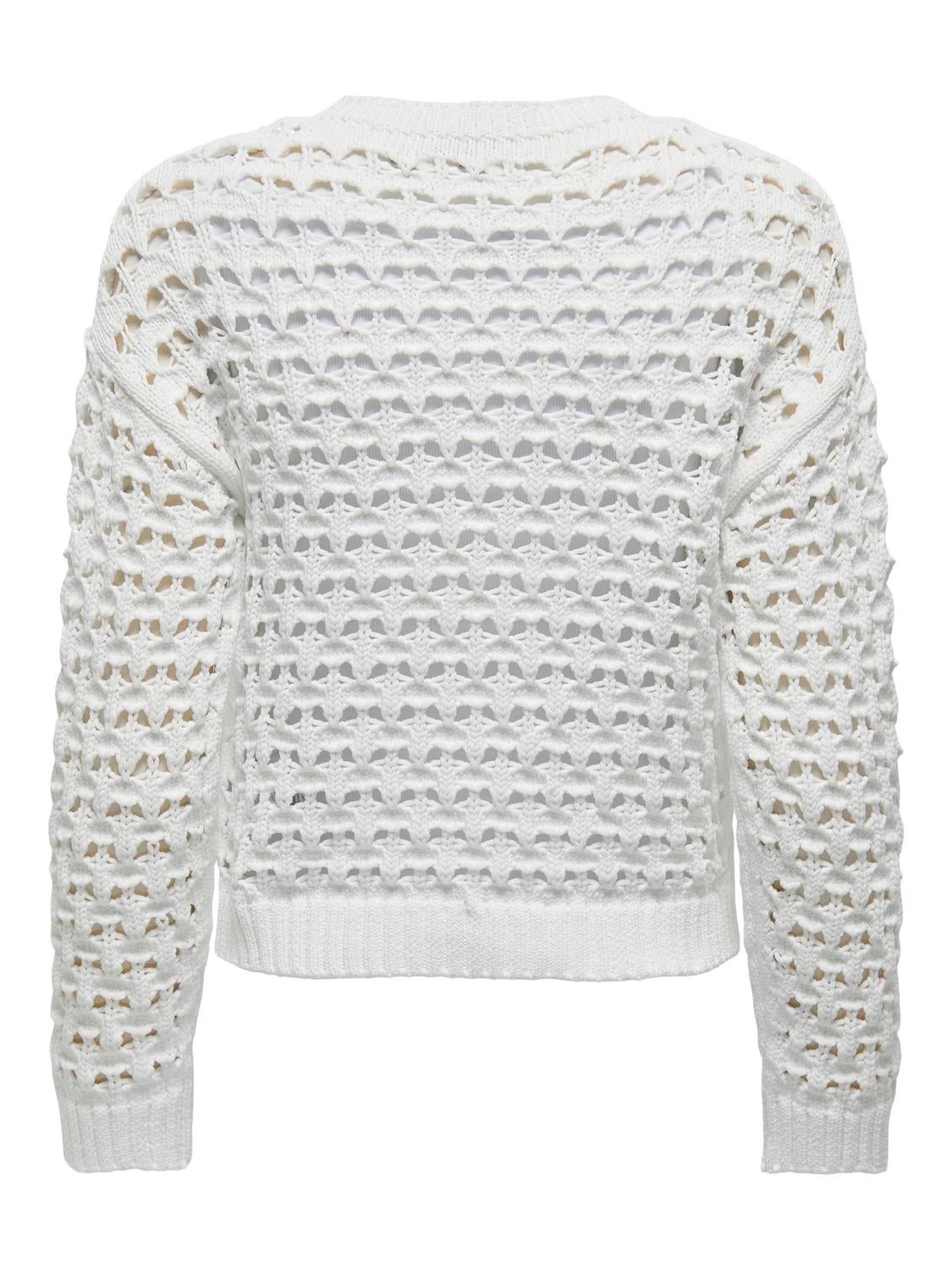 ONLLINDA Strickpullover Bright White