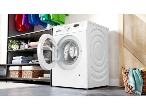 Bosch Serie | 2 WGE03200SN - Vaskemaskine - Niche - bredde: 60 cm - højde: 85 cm - frontbetjening - 65 liter - 8 kg - 1200 rpm - hvid