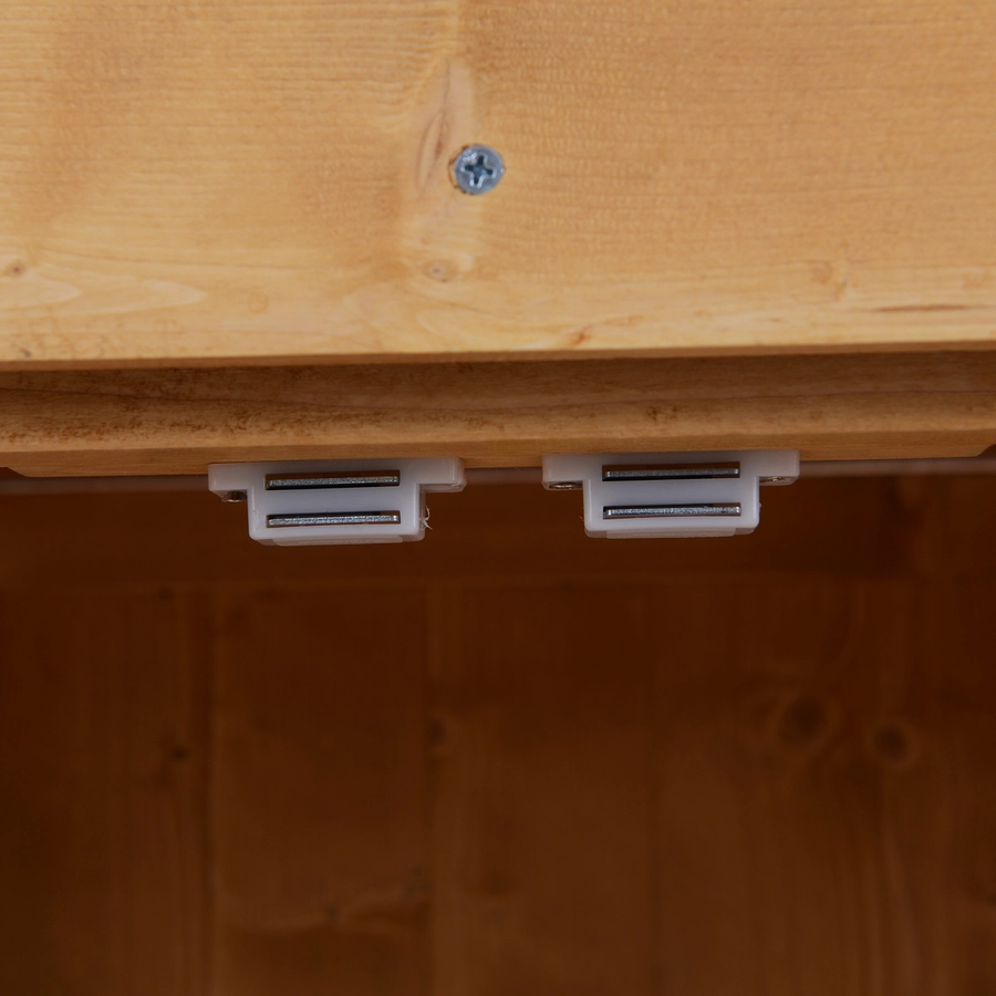 Outsunny Geräteschrank mit 2 Fächer natur