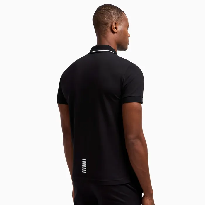 EA7 Core Identity Stretch-Cotton Piqué Polo Heren