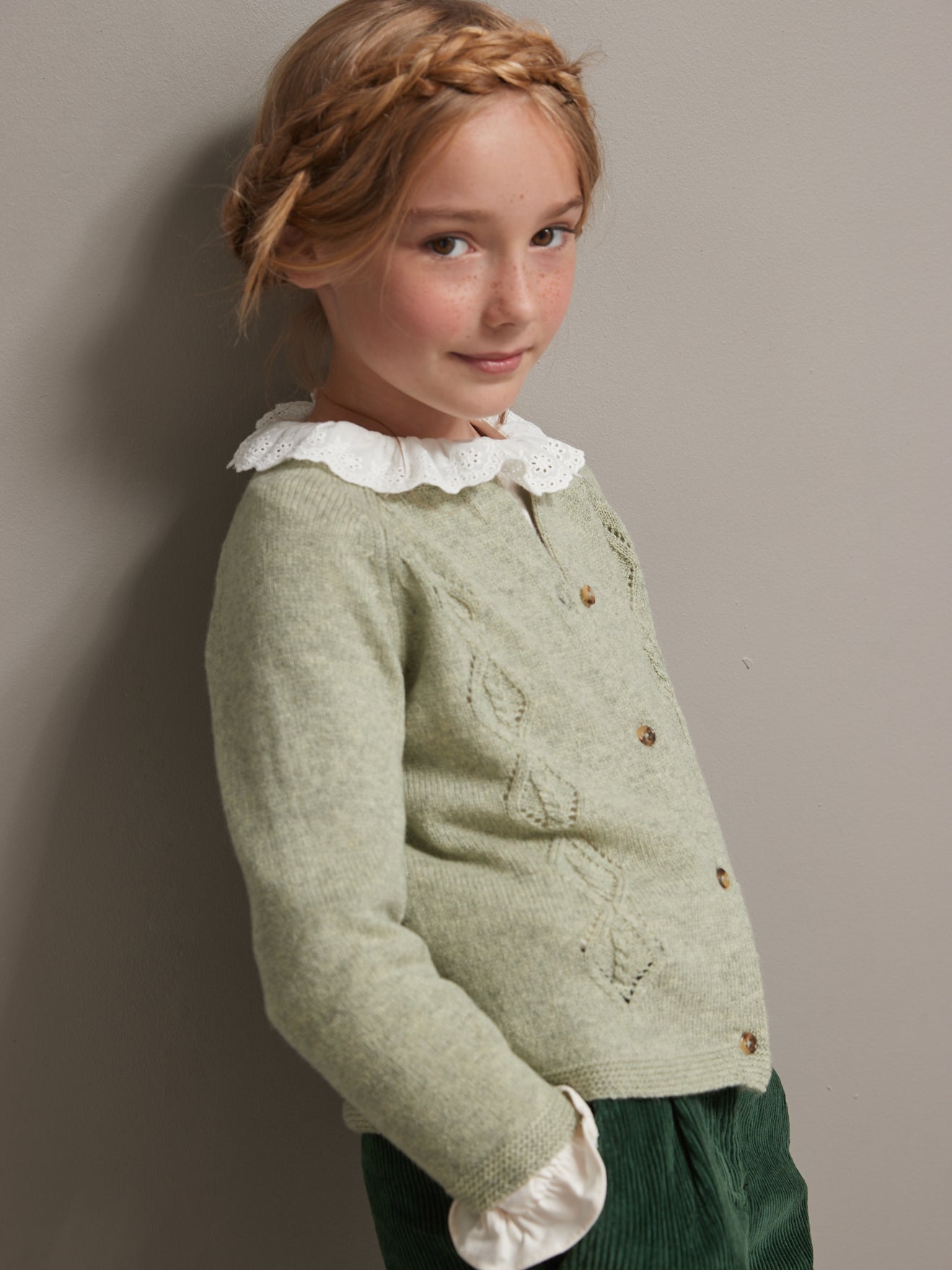 Cardigan Fille en laine mérinos