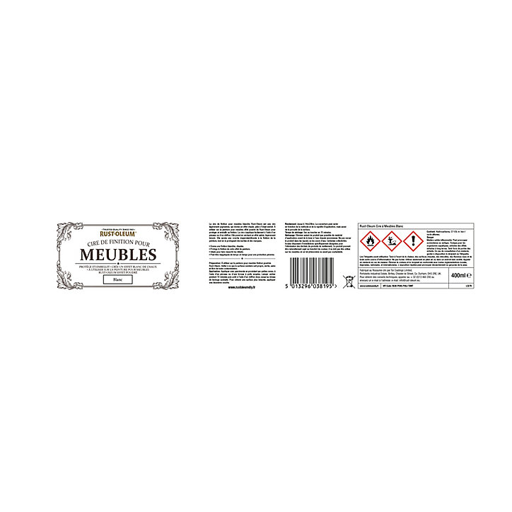 Cire de finition pour meubles Rust-Oleum blanc 400ml