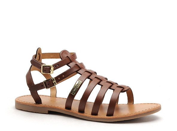 Les tropeziennes nu pieds plats femme hikaela marron