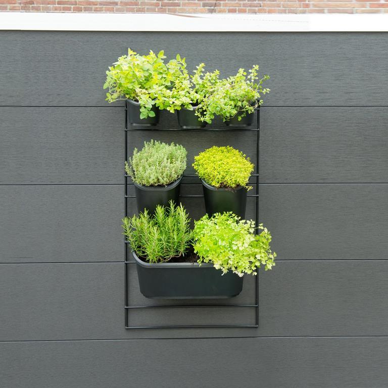 Nature rek met plantenbakken verticaal 84 x 48 cm