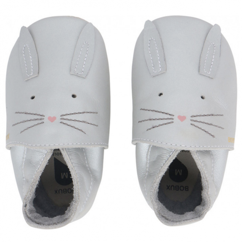 Bobux Bobux chaussons lapin argenté hop