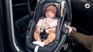 Coral 360 0 - 12 M  40 - 75 cm   0 - 12 kg    Intuitive FlexiSpin-Drehung mit nur einer Hand |    Der erste modulare Baby-Autositz |    Ultraleichtgewicht |    „Easy-in”-Gurt |
