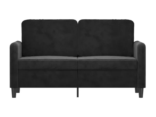 Canapé à 2 places Noir 120 cm Velours