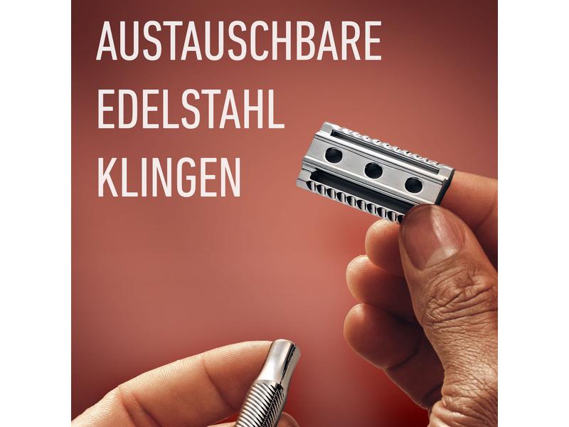 King C. Gillette Rasierhobel mit 5 Klingen 1 Rasierer   5 K Herrenrasierer mit fünf langlebigen Rasierklingen