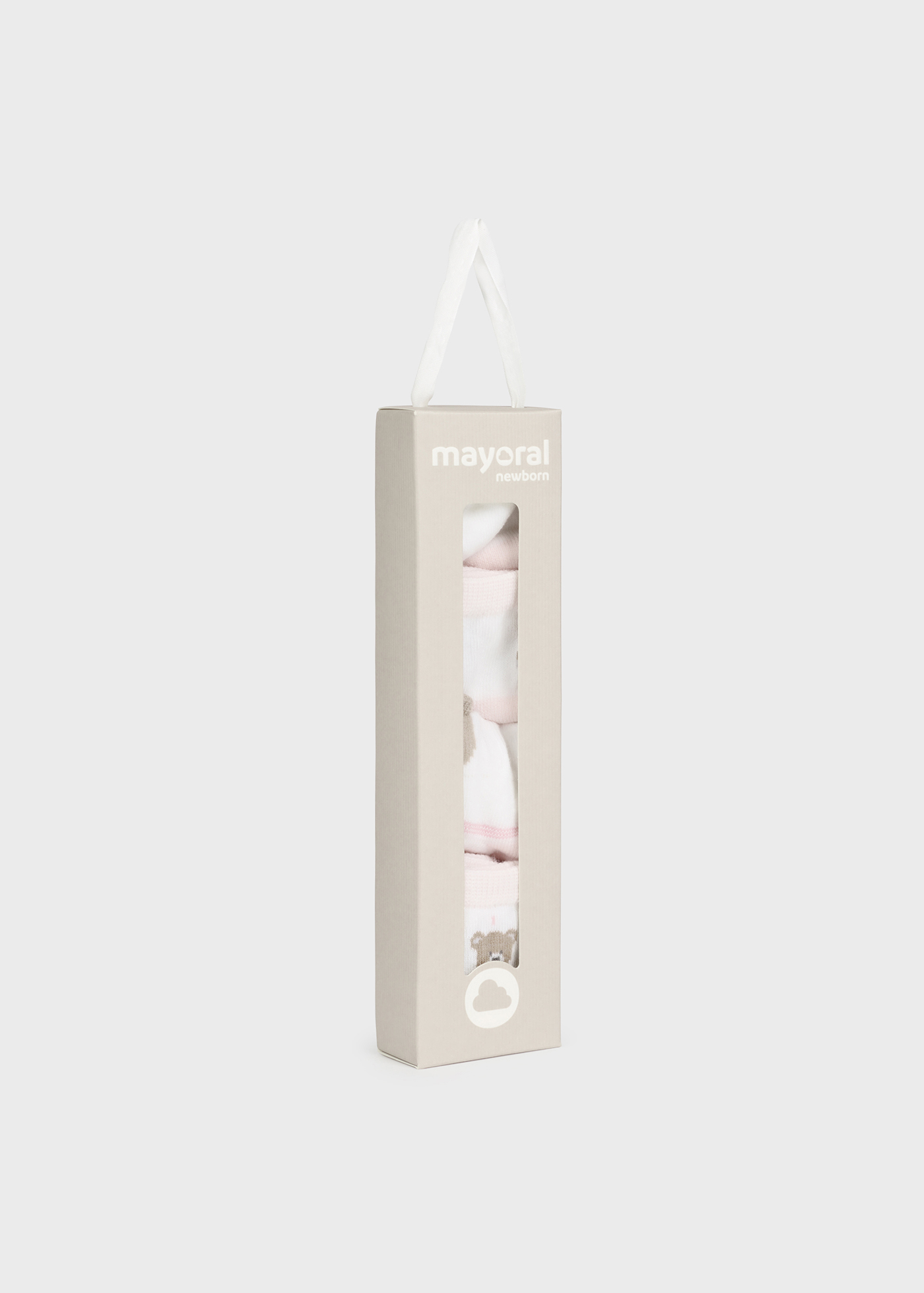 Pacote com 4 pares de meias estampadas para recém-nascidos