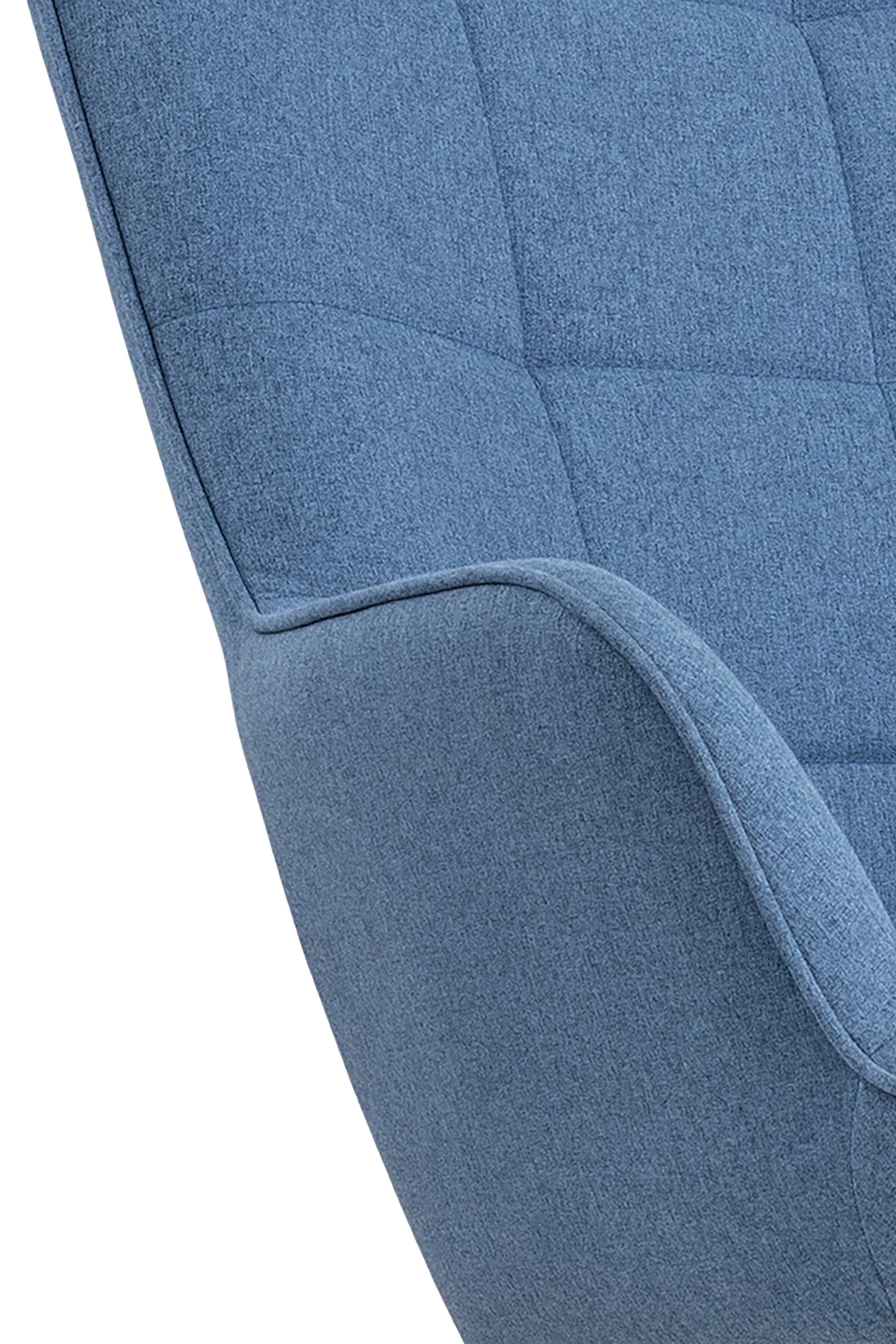 byLIVING Schaukelstuhl RICHIE, Webstoffbezug blau, Gestell Metall schwarz