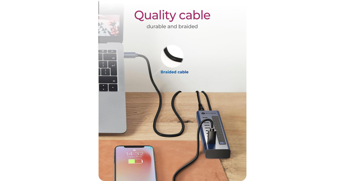 ICY BOXIB-HUB1450-C31 usb-hub  (Antraciet)