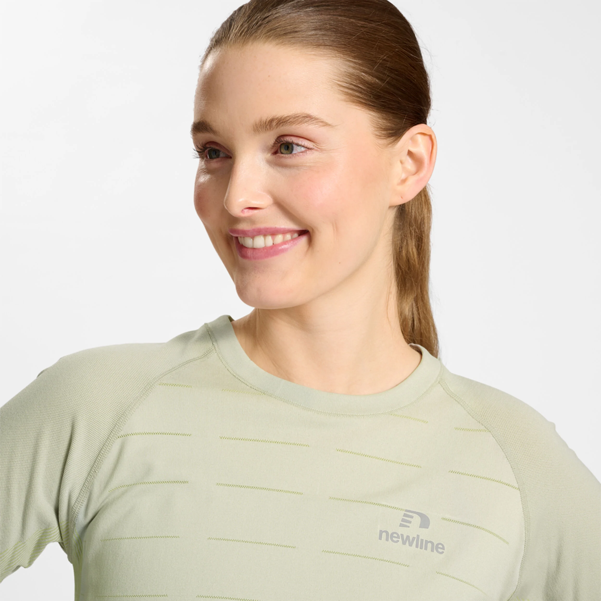 Newline Riverside Seamless T-Shirt Maillot De Course Femmes - Gris