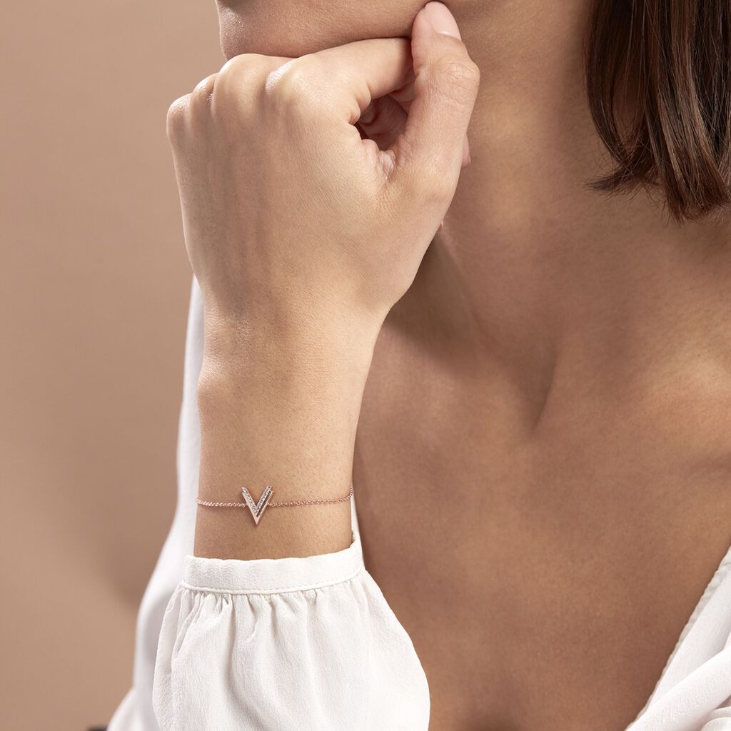 Bracelet Nollia Argent Rose Oxyde De Zirconium