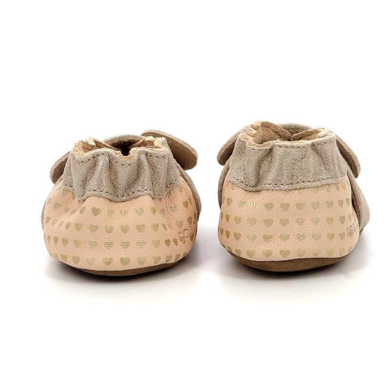 Robeez Robeez Chaussons Mouse Nose Or Rose