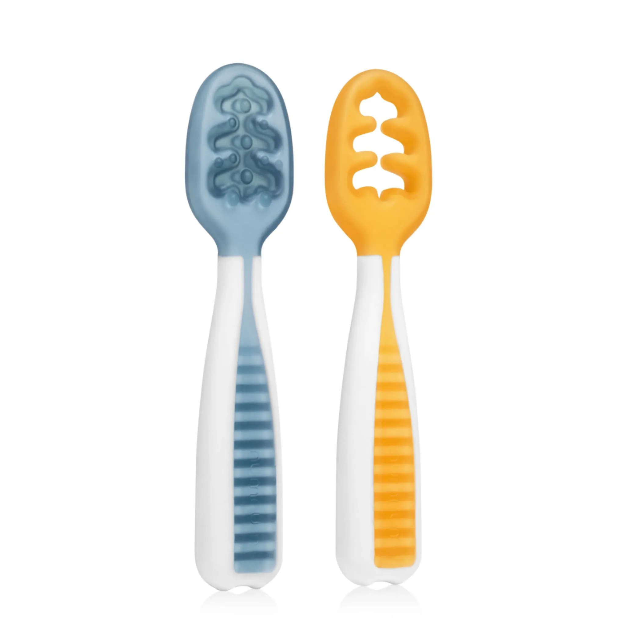 NumNum Cuillère d'Apprentissage GOOtEnsil - Orange  Bleu