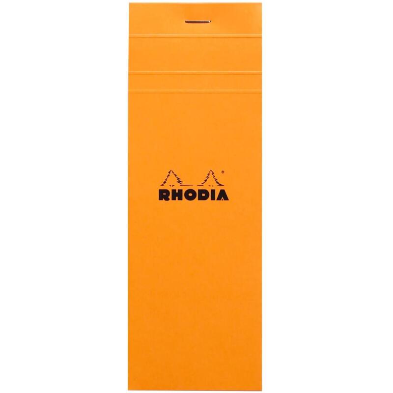 Bloc agrafé Shopping N°8 7,4x21 cm 80 feuilles petits carreaux 5/5 80 g. - Orange