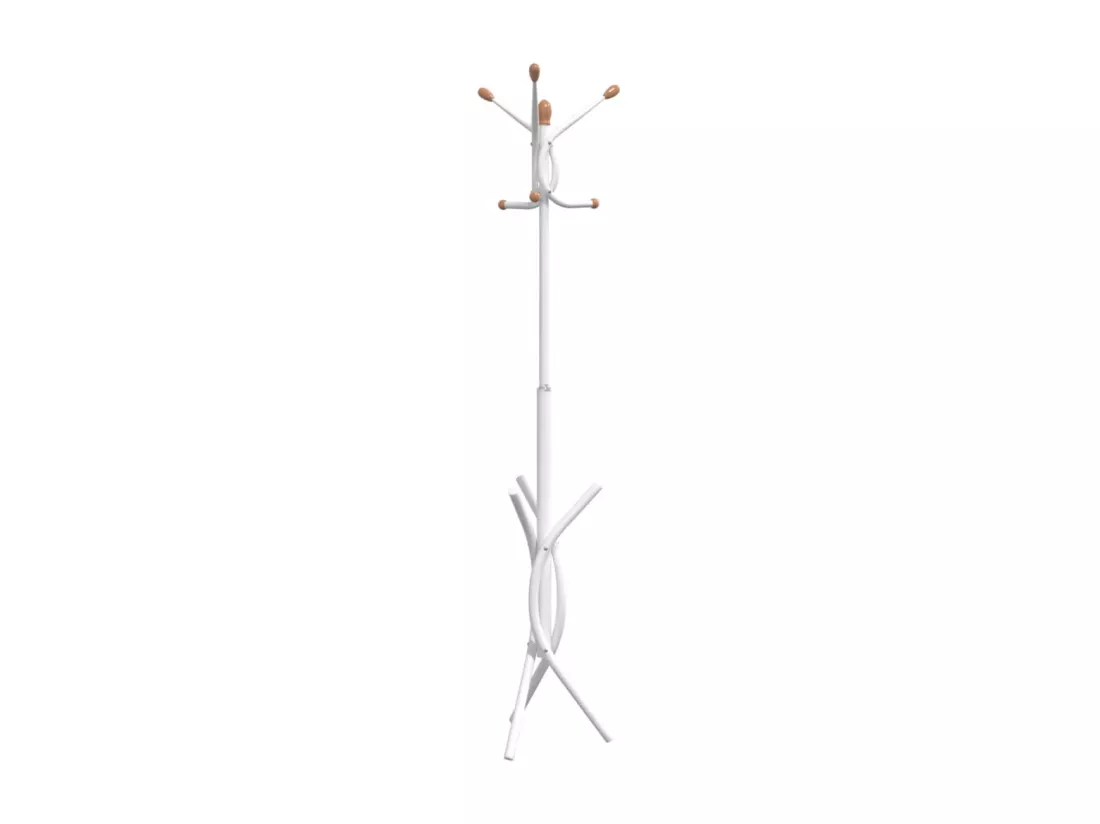 Porte-manteau blanc 176 cm fer enduit de poudre