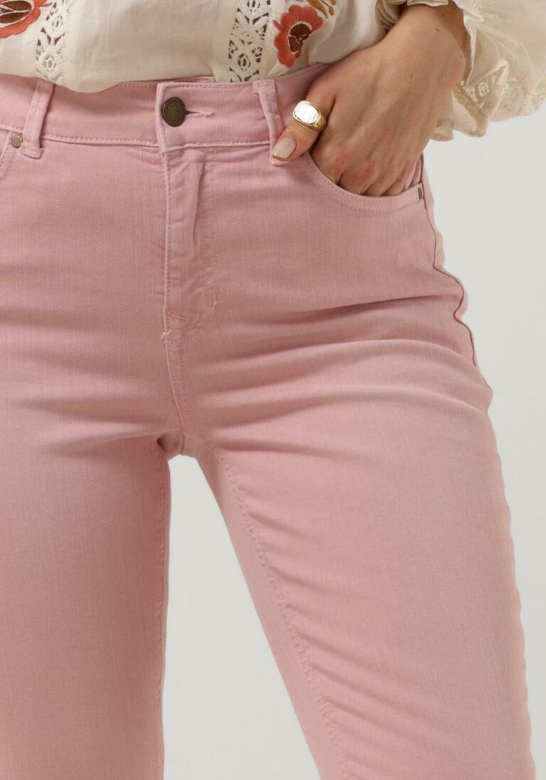 SUMMUM roze summum flared jeans flared pant sturdy stretch twill