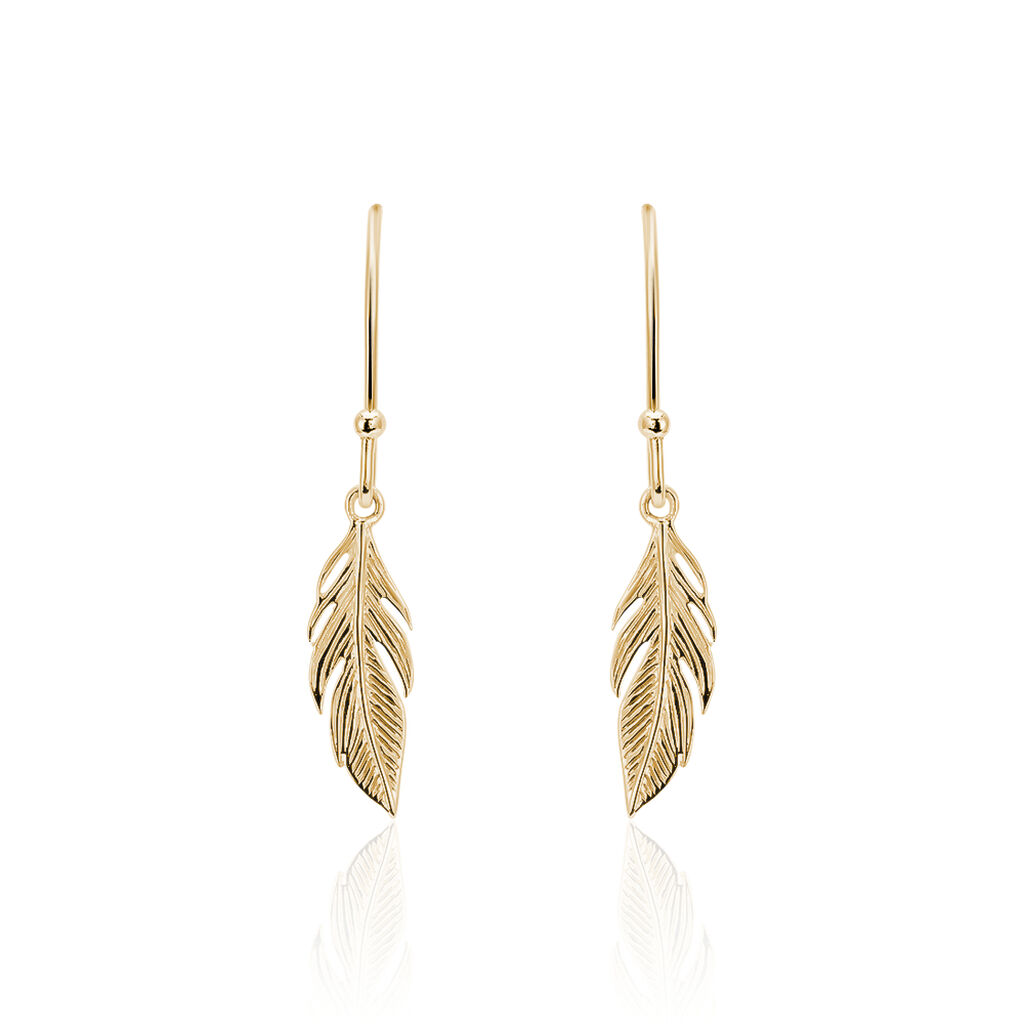 Boucles D'oreilles Pendantes Hanae Plaqué Or Jaune
