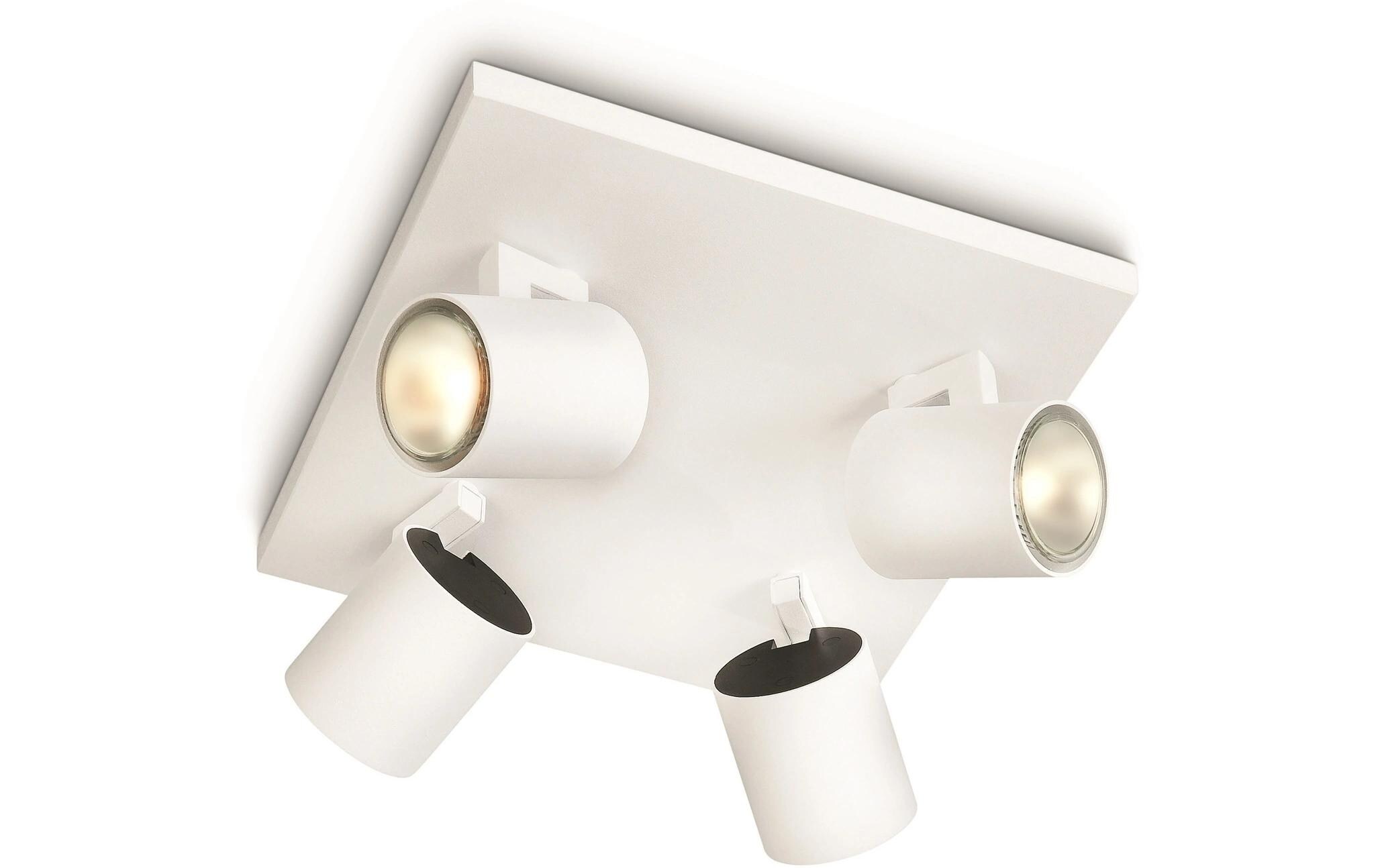 Aufbauspot Runner, 4 x GU10, 20 W, WeissMyLiving Aufbauleuchte mit beweglichem Leuchtenkopf