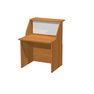 Banque d'accueil module haut MUSA - L80 cm - Aulne/alu