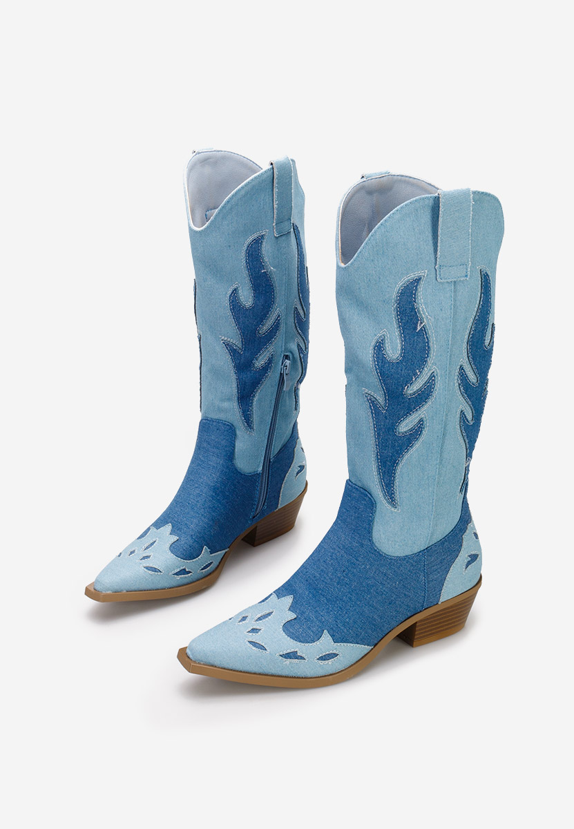 Bottes cowboy femme denim Celesta