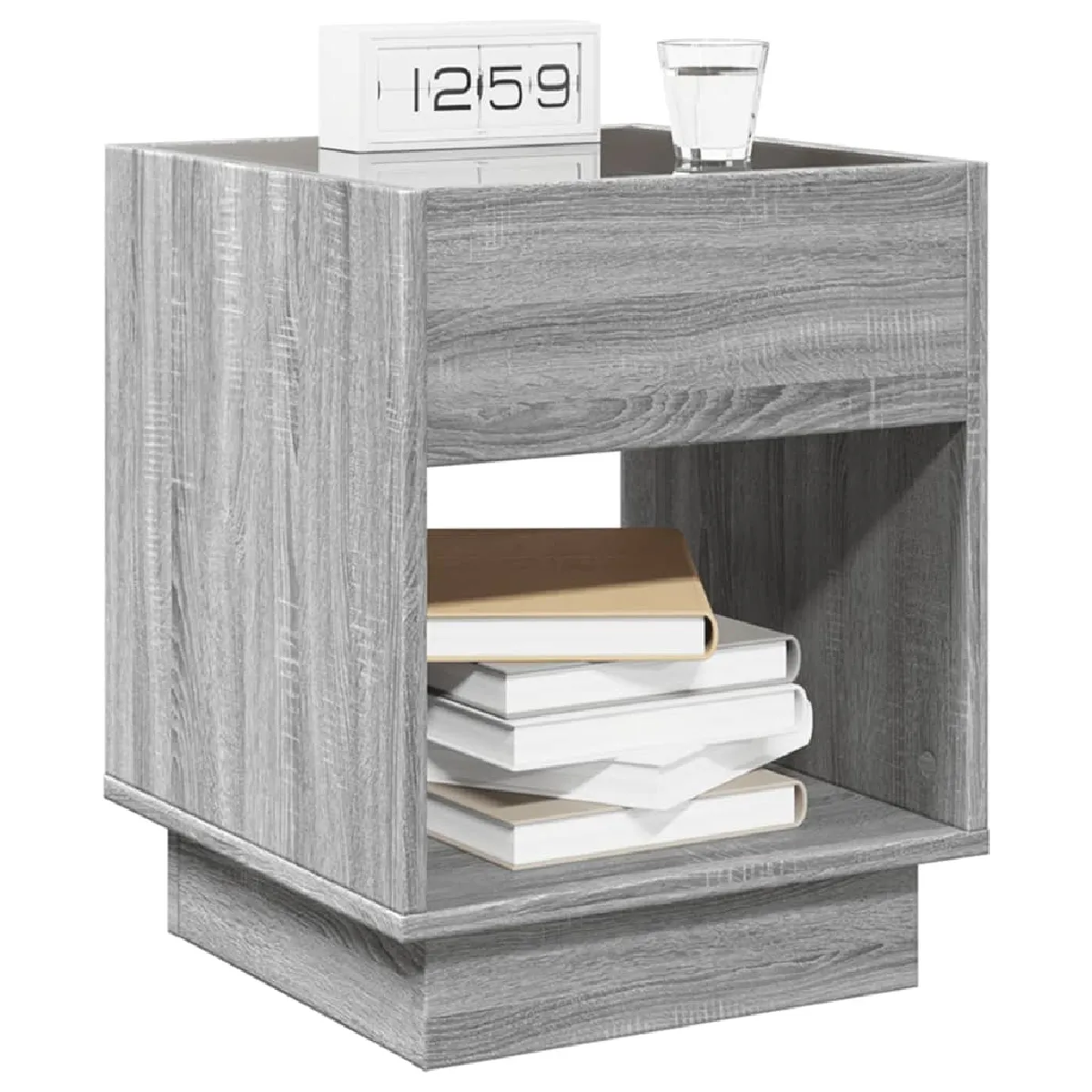 vidaXL Table de chevet - LED Infini