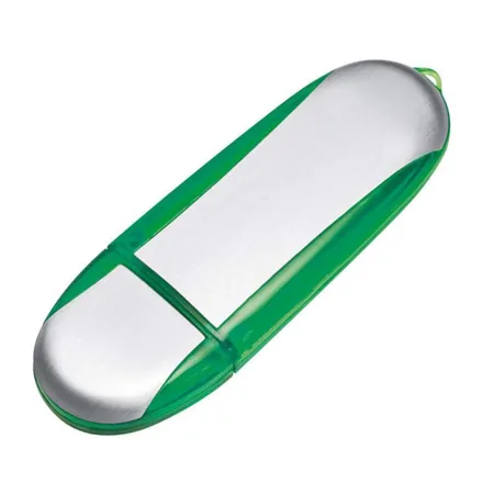 Macma USB-Stick aus Metall 1GB, silber-grün